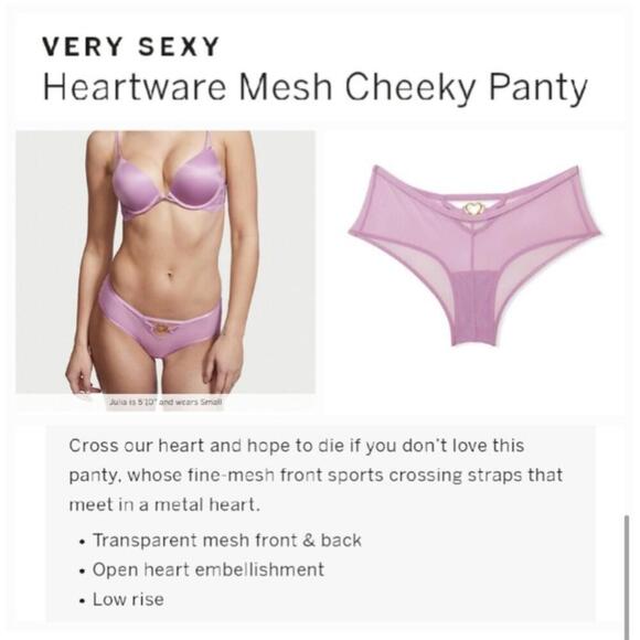 Victoria Secret Heart Mesh panty pack - Picture 3 of 5